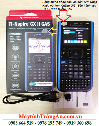 Ti-Nspire CX II-CAS, Máy tính Khoa học Vẽ đồ thị Texas Instrument Ti-Nspire CXII-CAS chính hãng MẪU MỚI (cho kỳ thi ACT, IB, AP, QCE,TCE, WACE, VCE)